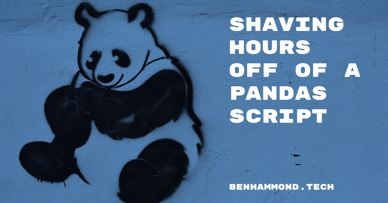 Cover image for the Pandas optimization post
